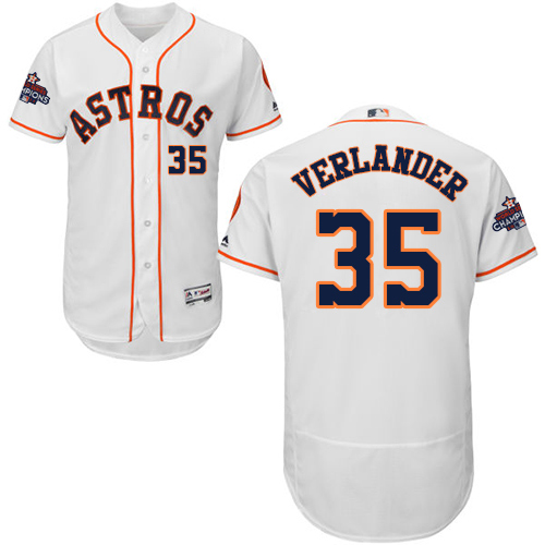 Astros #35 Justin Verlander White Flexbase Authentic Collection World Series Champions Stitched MLB Jersey